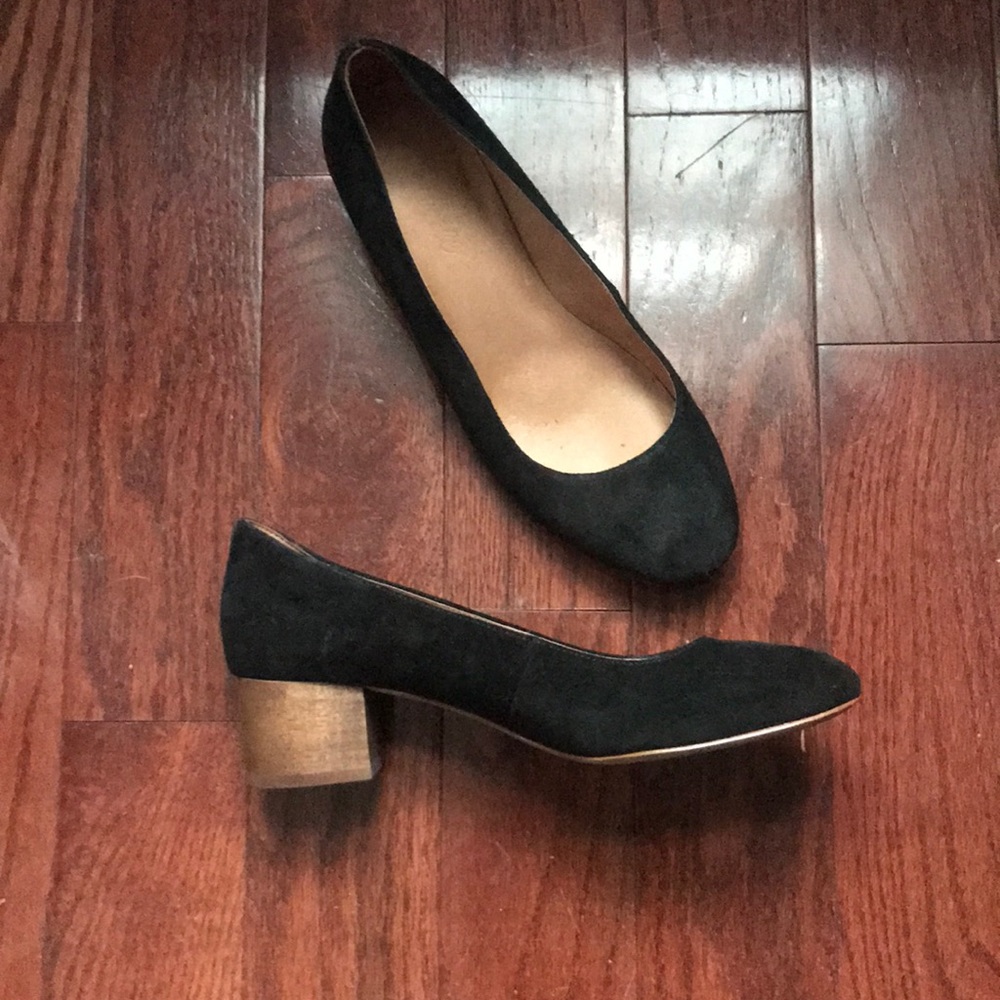 Madewell Ella Pump Black Block Heel - 8